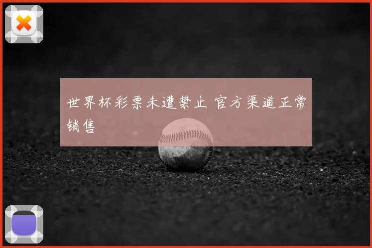 世界杯彩票未遭禁止 官方渠道正常销售